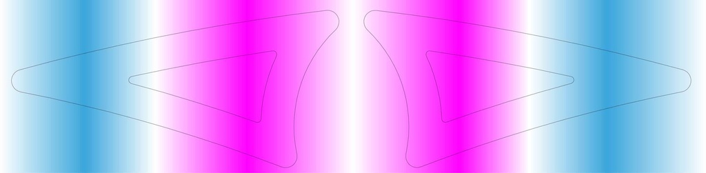 Dome decal triangle silver l/r