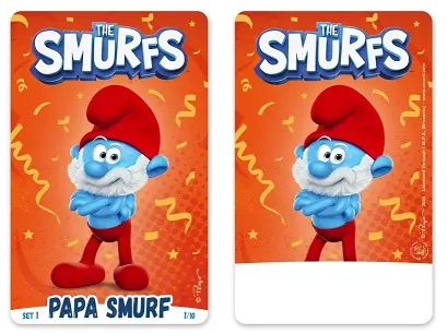 Set of 125 rfid cards Papa Smurf standard (without barcode)