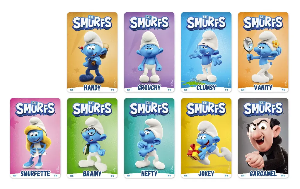 Set of 150 cards Smurf mix std (without barcode)