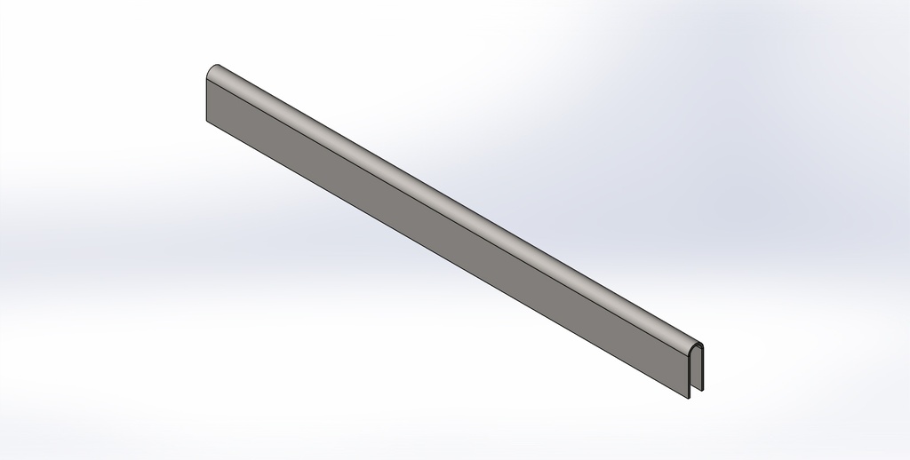 U-profile scraperplate 207 mm