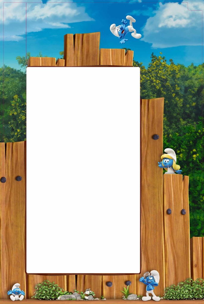 Sticker bezel monitor R set Smurfs