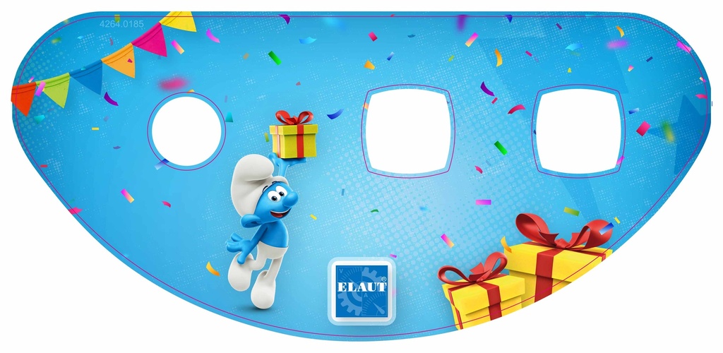 Sticker ctrl panel pusher Smurf