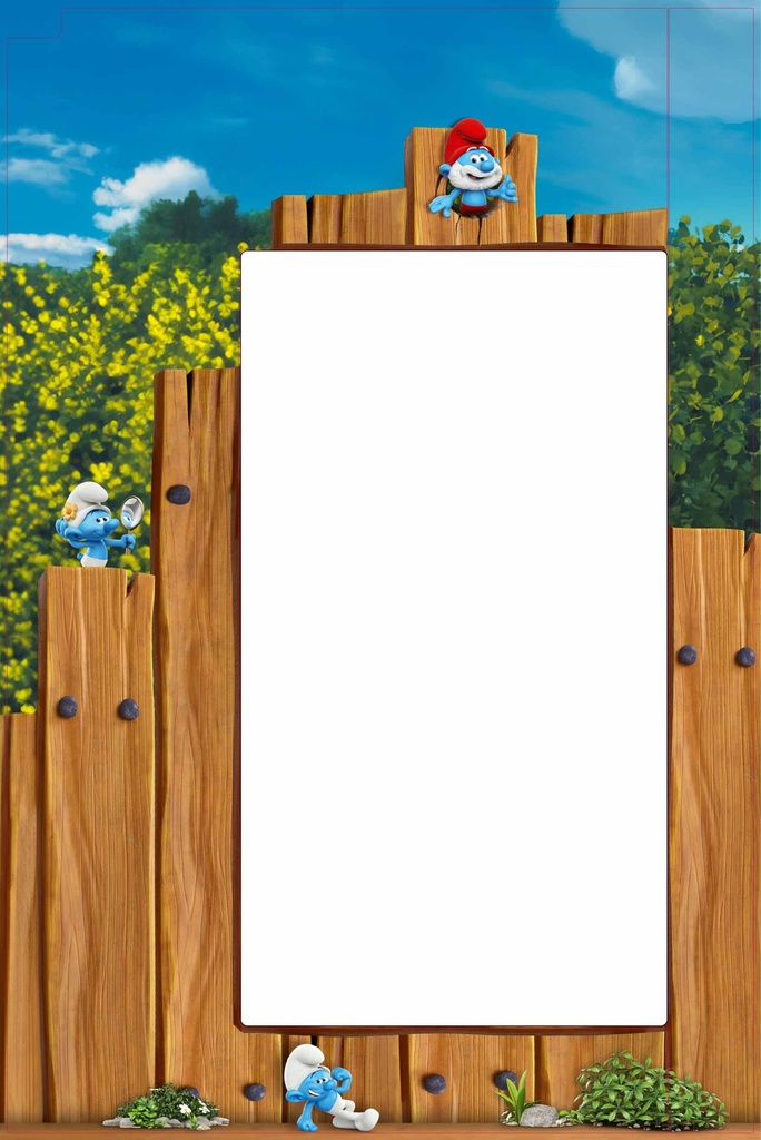 Sticker bezel scherm L set Smurfs[nl]