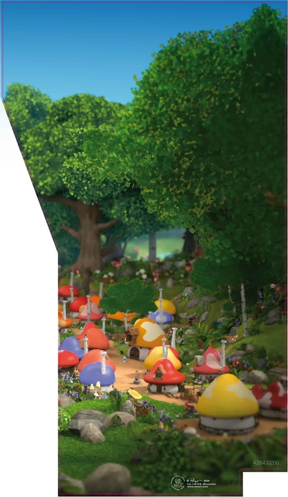 Sticker playfield R Smurfs