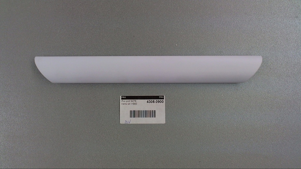 PVC prof.9276 trans white l=900