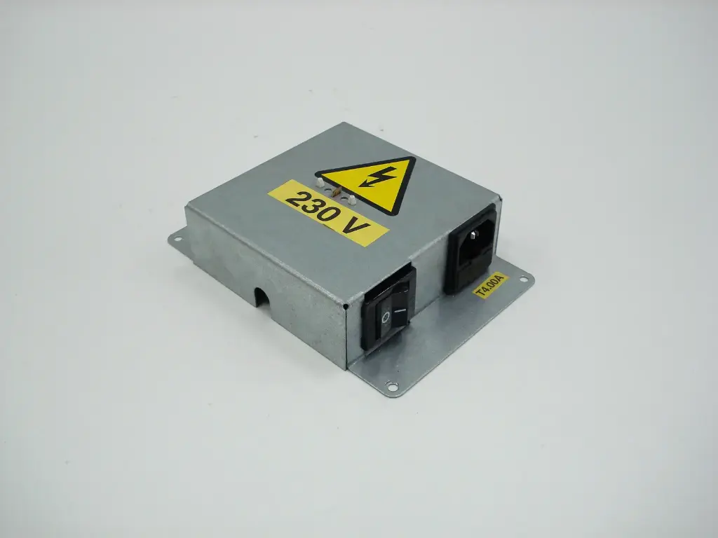 External mains-entry with switch