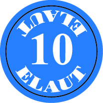 Plastic token 10x points blue (1500pcs)