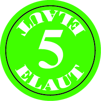 Plastic token 5x points green