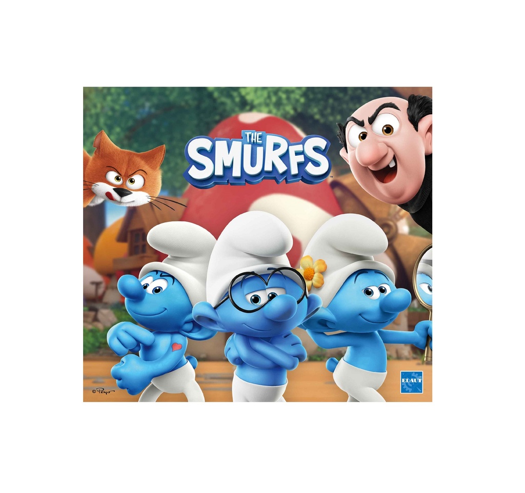 Side panel 2-pl Smurf printed