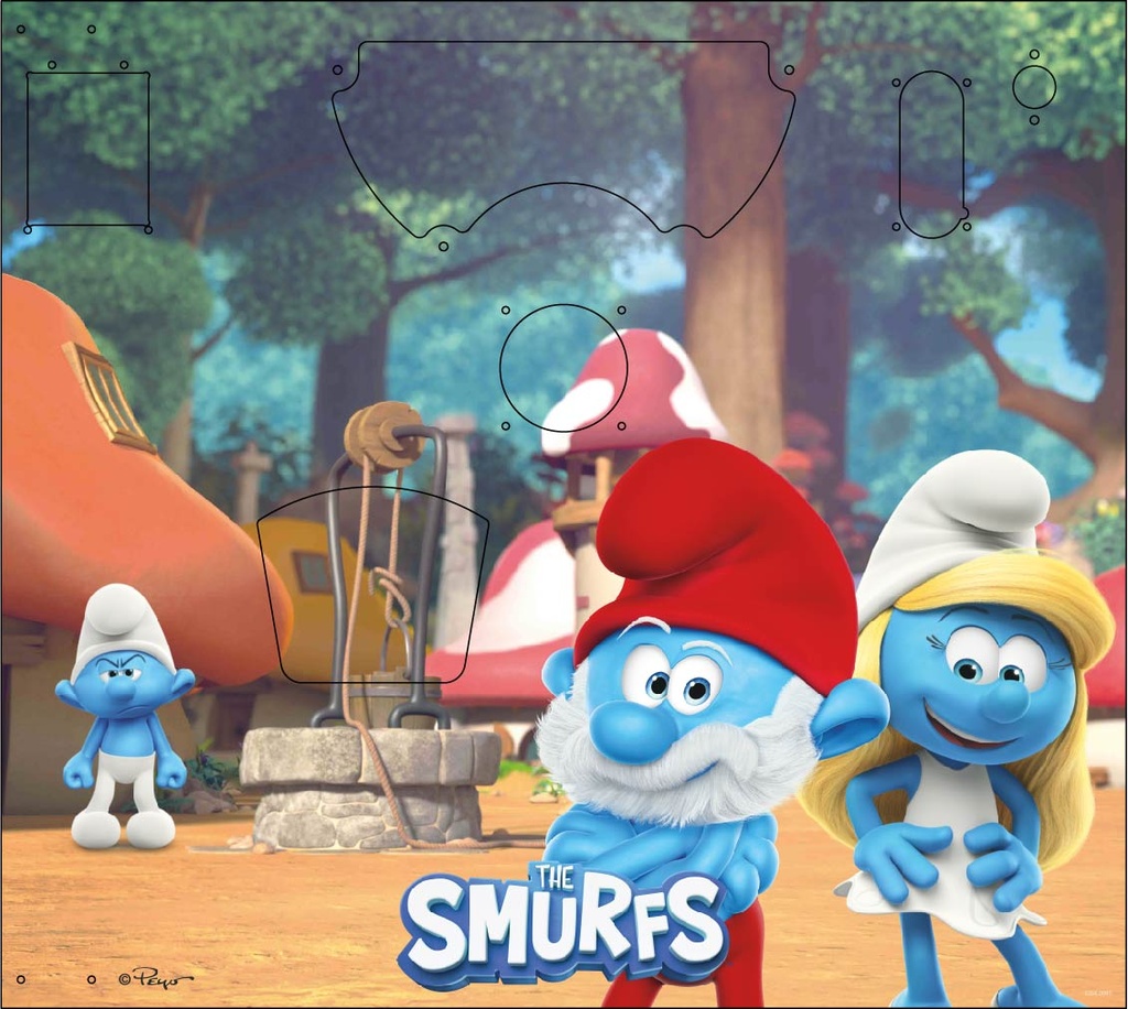 Door Smurf 2-pl left