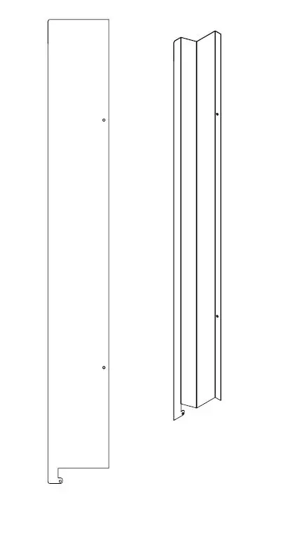 Cover plate left Metal crane