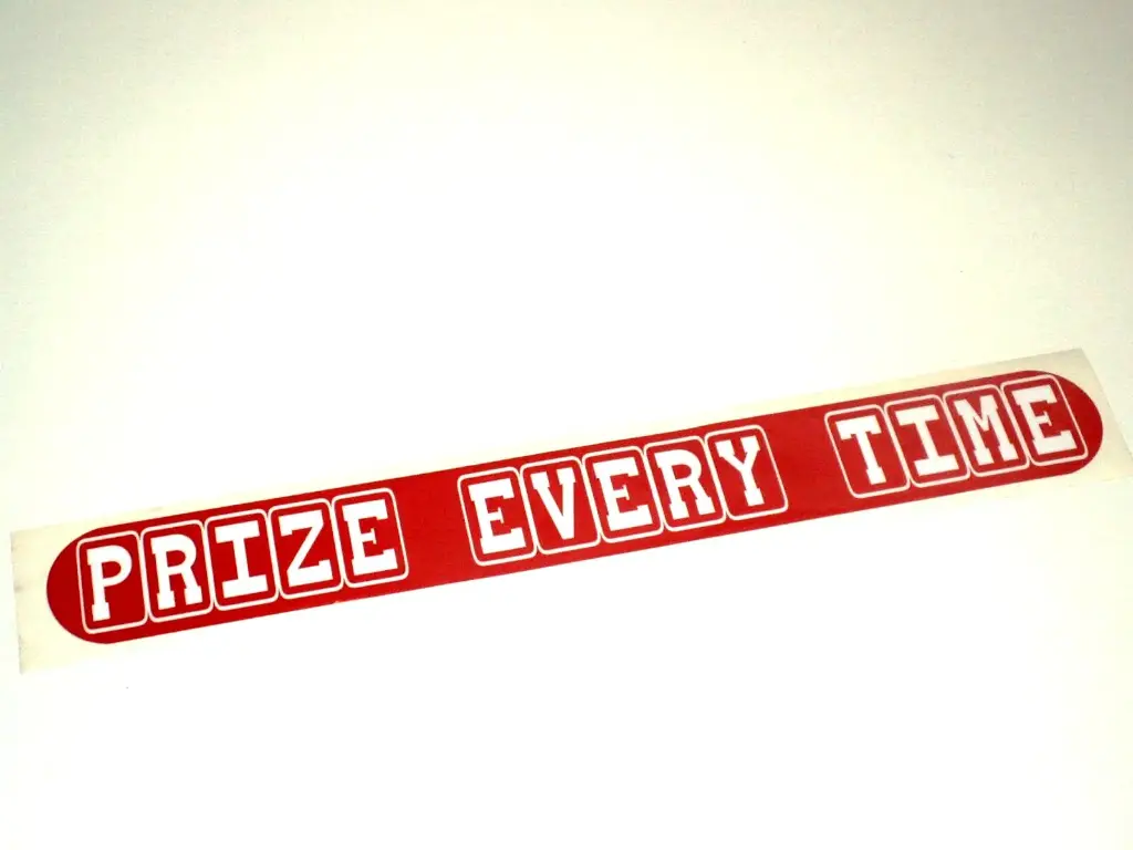 Decal  "prize every time" Baby Claw
