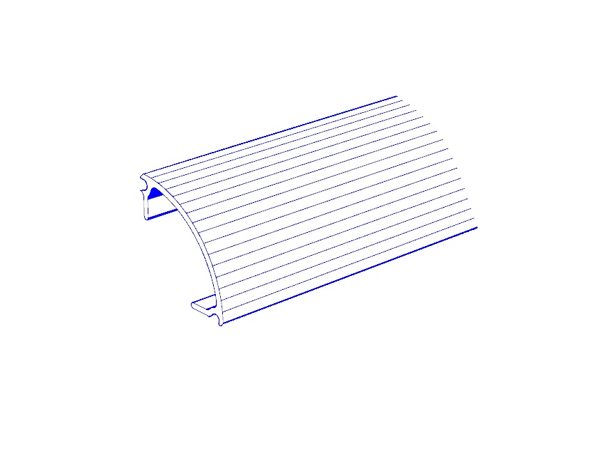 PVC prof.9276 trans white l=1900