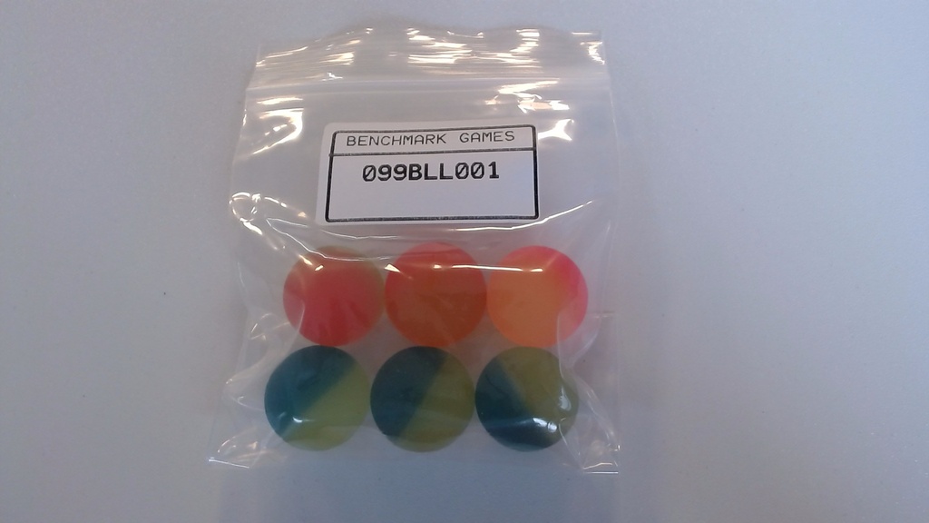 Set of 6 Red Hot balls