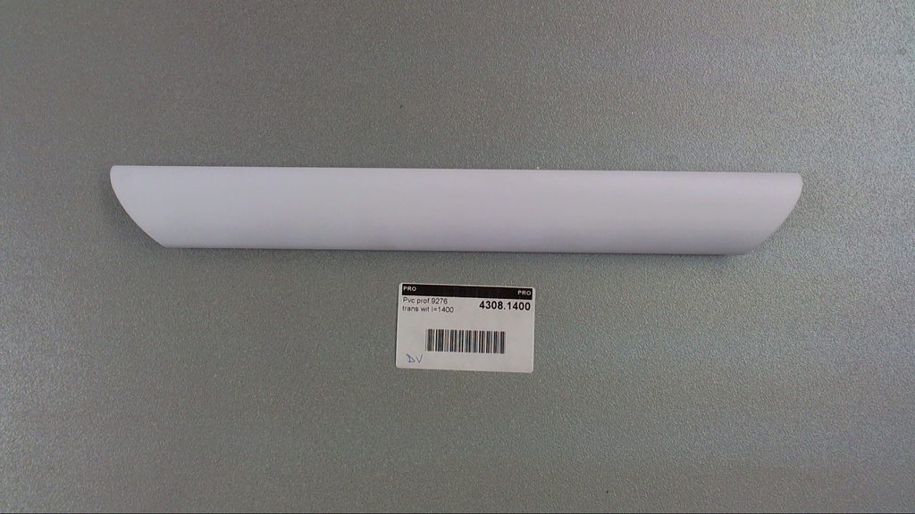 PVC prof.9276 trans white l=1400