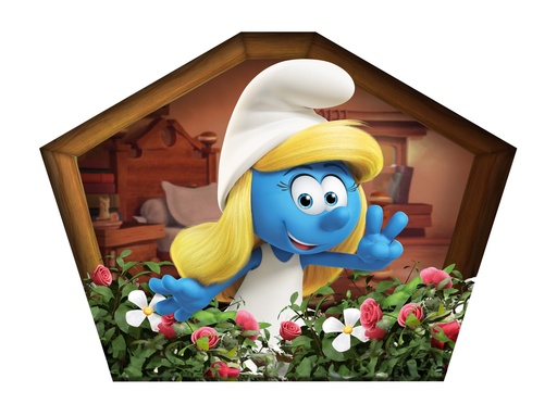 [4164-01191] Plexi Smurfette out window