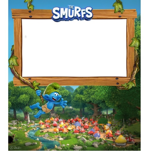 [4164-01192] Plexi monitor Smurfs printed