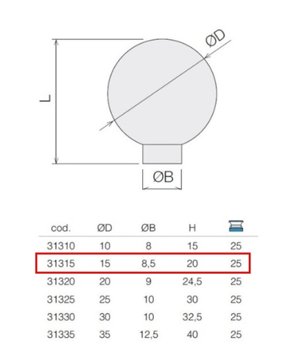 [7090-05001] Knob alu front glass pusher