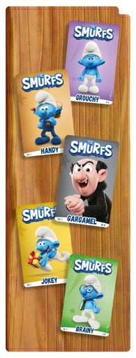 [4264-00193] Sticker card stacker L Smurfs