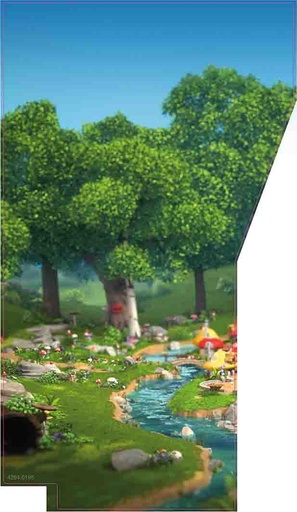 [4264-00198] Sticker playfield L Smurfs