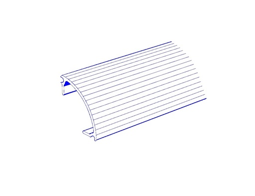 [4210-09277] Plastic corner trim transparent white 2m10