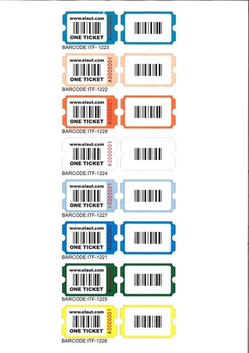 [2770-09000] Tickets yellow (100 000 pcs) 50.8x29.2mm