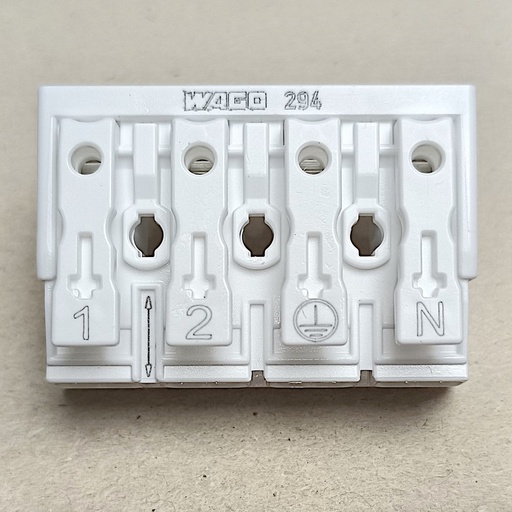 [2120-01004] Screwless connector block 4 p w E