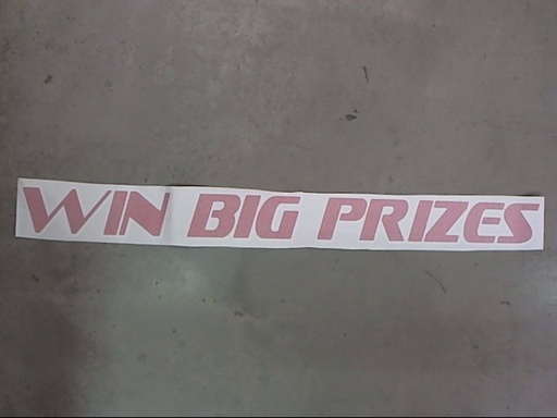 [4260-09026] Decal 'Win Big Prizes'