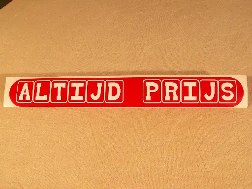 [4261-00624] Decal "altijd prijs" Baby Claw