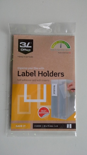 [4249-00192] Label holder 75x46mm