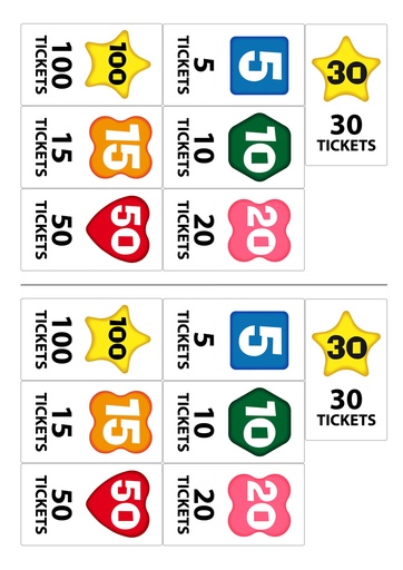 [4249-00193] Sheet A4 points prize tag